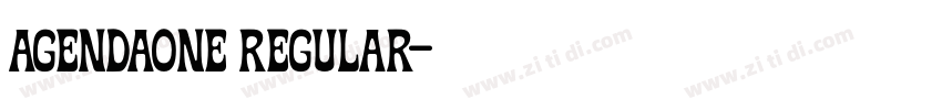Agendaone Regular字体转换 Agendaone Regular字体转换